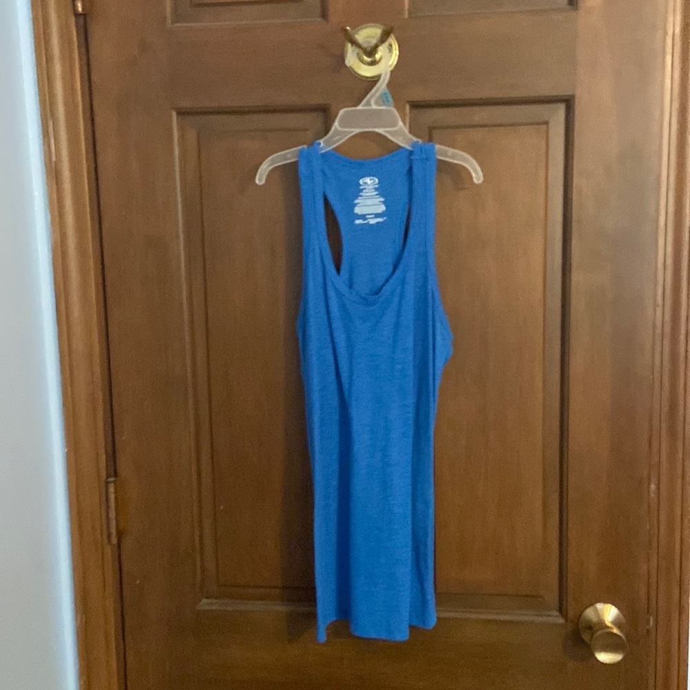 Blue athletic tank